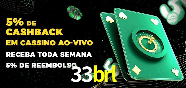 Promoções do cassino ao Vivo 33brl